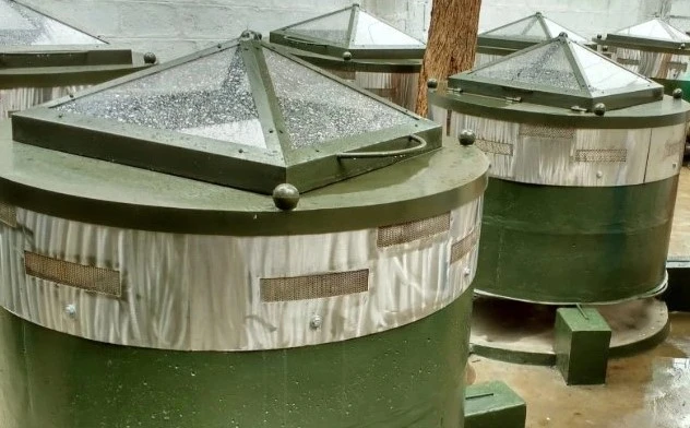 Marigold Fixed Community Composter — 540 litre pre-cast concrete drum ultra-large composting unit for apartments restaurants and institutions